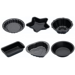 Kitchen Craft Mini Cake Pan, Assorted Shapes ( Choose from star, round, fluted edge, heart, patterned base and loaf shaped designs)