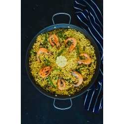 World of Flavours Mediterranean Non-Stick Paella Pan, 40cm