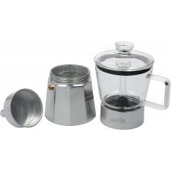 La Cafetière Verona Glass Espresso Maker-6-Cup, Chrome