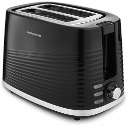 Morphy Richards Dune 2 Slice Toaster Defrost and Re-Heat Settings, Plastic, Black