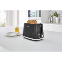 Morphy Richards Dune 2 Slice Toaster Defrost and Re-Heat Settings, Plastic, Black