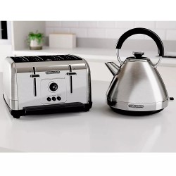 Morphy Richards Venture Brushed 4 Slice Toaster - Brushed Stainless Steel