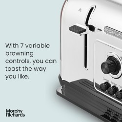 Morphy Richards Venture Retro 4 slice Toaster,Red