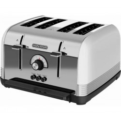 Morphy Richards Venture Retro 4 slice Toaster, White