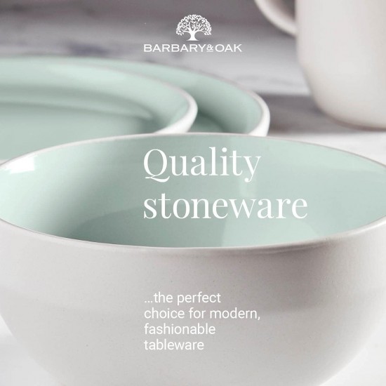 Shop quality Tower Barbary & Oak Oslo 16 Piece Dinnerware Set, Stoneware, White and Peppermint Green in Kenya from vituzote.com Shop in-store or online and get countrywide delivery!