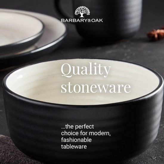 Shop quality Tower Barbary & Oak Cascade 16 Piece Dinnerware Set, Stoneware, Black and Cream Speckled in Kenya from vituzote.com Shop in-store or online and get countrywide delivery!