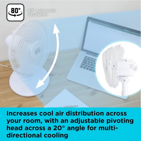 Desk & Pedestal Fans Black and Decker 9 Inch Desk Fan