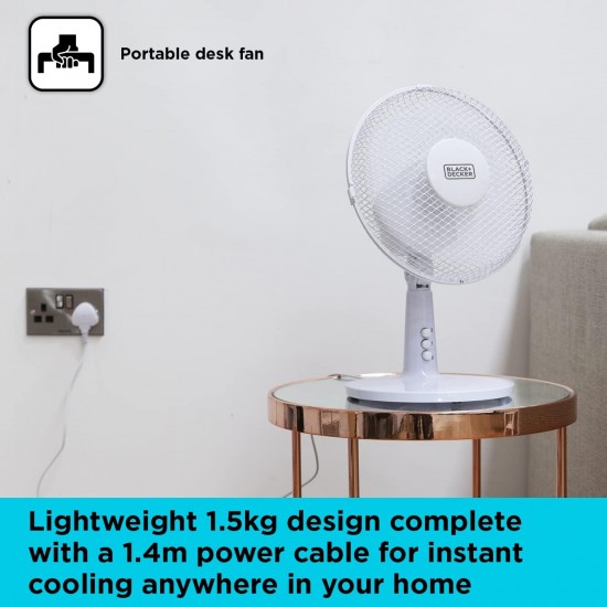 Desk & Pedestal Fans Black and Decker 9 Inch Desk Fan
