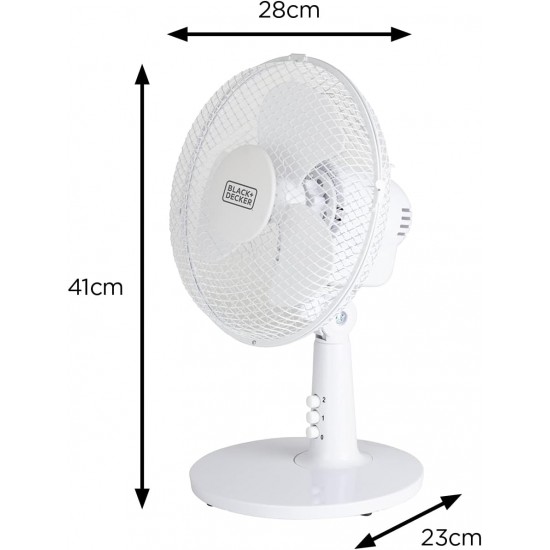 Shop quality Black and Decker 9 Inch Desk Fan with 2 Speeds, Rotary Oscillation, 20W, White in Kenya from vituzote.com Shop in-store or online and get countrywide delivery!