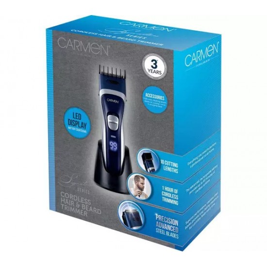 Shop quality Carmen Mens Signature Cordless Hair and Beard Trimmer with LED Display, Midnight Blue in Kenya from vituzote.com Shop in-store or online and get countrywide delivery!