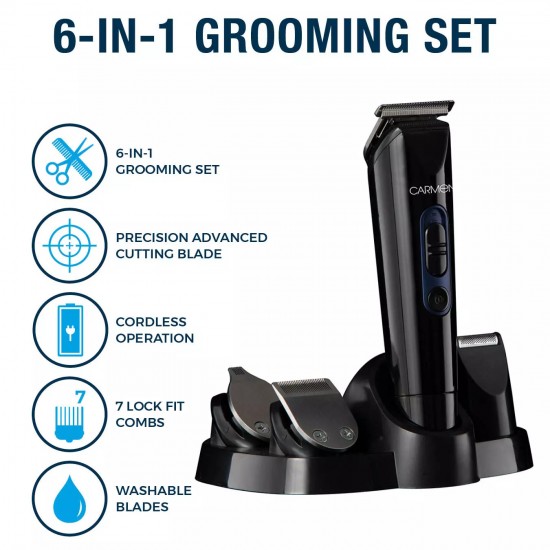 Shop quality Carmen Men s Signature 6 in 1 Grooming Set with Removable/Washable Heads and Storage Stand,Midnight Blue in Kenya from vituzote.com Shop in-store or online and get countrywide delivery!
