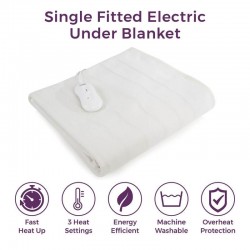 Carmen Single Fitted Under-blanket, Washable With 3 Heat Settings 1 X Detachable Controller