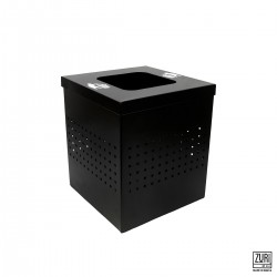 	Zuri Cold-rolled Steel Waste Dust Bin with Plastic insert, Black Finish, 21 litres
