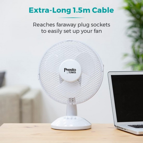 Desk & Pedestal Fans : Presto by Tower 9 Inch Desk Fan