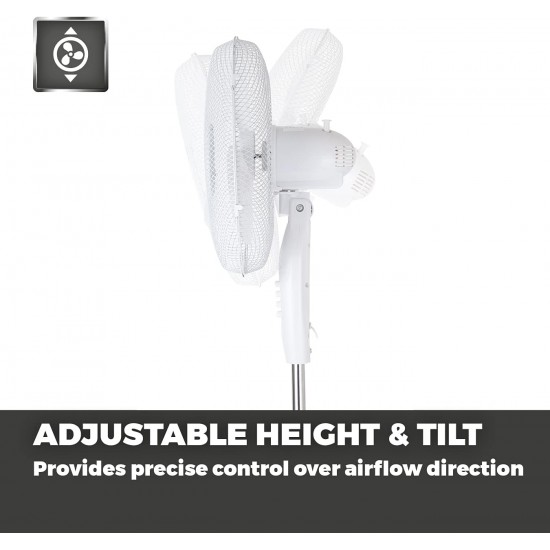 Shop quality Presto by Tower Pedestal Fan with 3 Speeds, Adjustable Height, Oscillation, 16”, 40W, White in Kenya from vituzote.com Shop in-store or online and get countrywide delivery!