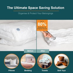 OurHouse Set of 10 Vacuum-Seal Storage Bag Set, 40 x 60 cm