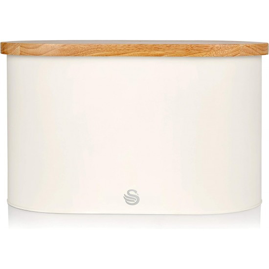 Swan Nordic Scandi Bread Bin with Bamboo Cutting Board Lid, Cotton White, Steel, SWKA17512WHTN Shop quality Swan Nordic Scandi Bread Bin with Bamboo Cutting Board Lid, Cotton White, Steel in Kenya from vituzote.com Shop in-store or online and get countrywide delivery!