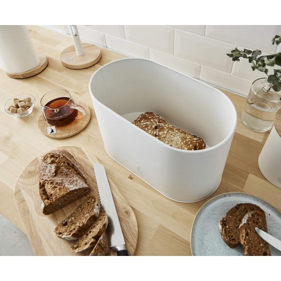 Swan Nordic Scandi Bread Bin with Bamboo Cutting Board Lid, Cotton White, Steel, SWKA17512WHTN Shop quality Swan Nordic Scandi Bread Bin with Bamboo Cutting Board Lid, Cotton White, Steel in Kenya from vituzote.com Shop in-store or online and get countrywide delivery!