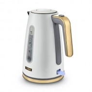 Tower Cavaletto 1.7 Litre 3KW Jug Kettle, Optic White Champagne Accents