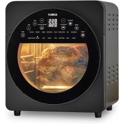Tower Vortx XL 14.5 Litre  5-in-1 Digital Air Fryer Oven with Rotisserie, Black