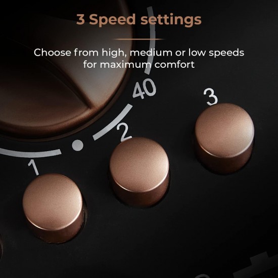 Tower Cavaletto Tower Fan with 2 Hour Timer, 3 Speeds, Automatic Oscillation, 29”, 45W, Black & Rose Gold, T629001 Shop quality Tower Cavaletto Tower Fan with 2 Hour Timer, 3 Speeds, Automatic Oscillation, 29”, 45W, Black & Rose Gold in Kenya from vituzote.com Shop in-store or online and get countrywide delivery!