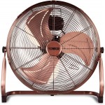 Tower Metal High-Speed Velocity Floor Fan with Adjustable Tilt, 18”, 100W, Copper