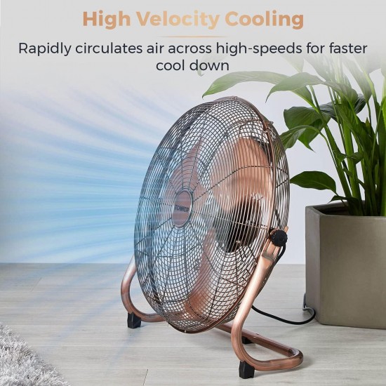 Tower Metal High-Speed Velocity Floor Fan with Adjustable Tilt, 18”, 100W, Copper, T662000C Shop quality Tower Metal High-Speed Velocity Floor Fan with Adjustable Tilt, 18”, 100W, Copper in Kenya from vituzote.com Shop in-store or online and get countrywide delivery!