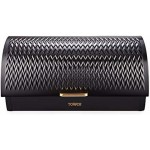 Tower Empire Roll Top Bread Bin, Stainless Steel, Black and Brass, One Size