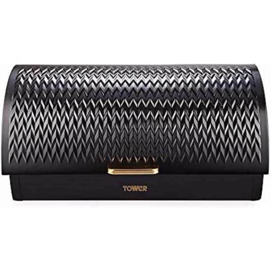 Tower Empire Roll Top Bread Bin, Stainless Steel, Black and Brass, One Size, T826090BLK Shop quality Tower Empire Roll Top Bread Bin, Stainless Steel, Black and Brass, One Size in Kenya from vituzote.com Shop in-store or online and get countrywide delivery!