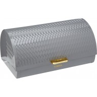 Tower Empire Roll Top Bread Bin, Stainless Steel, Grey and Brass, One Size