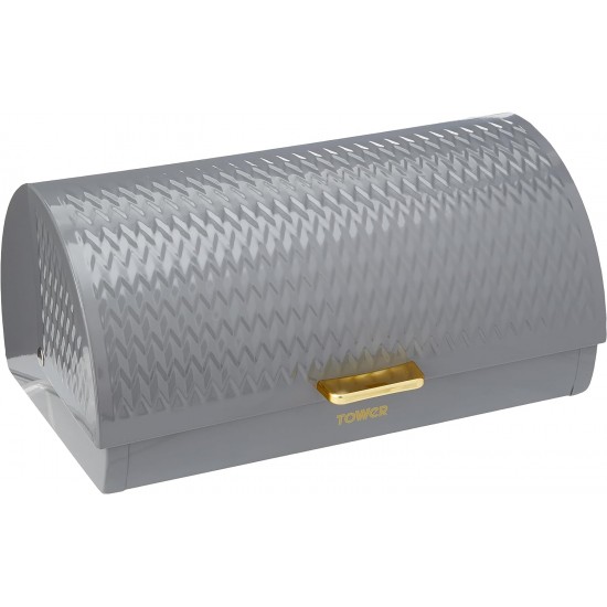 Tower Empire Roll Top Bread Bin, Stainless Steel, Grey and Brass, One Size, T826090GRY Shop quality Tower Empire Roll Top Bread Bin, Stainless Steel, Grey and Brass, One Size in Kenya from vituzote.com Shop in-store or online and get countrywide delivery!
