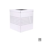Zuri Cold-rolled Steel Waste Dust Bin with Plastic insert, White Finish, 21 litres
