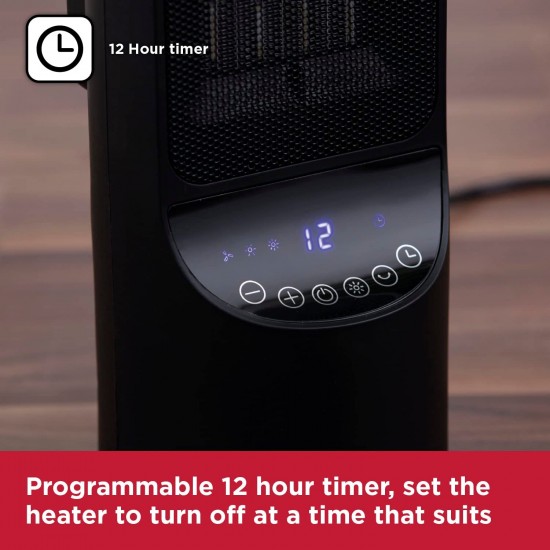 Black+Decker Digital Oscillating Ceramic Tower Heater, Remote Control and 12 hour timer, 2kW, Black, BXSH4400 Shop quality Black+Decker Digital Oscillating Ceramic Tower Heater, Remote Control and 12 hour timer, 2kW, Black in Kenya from vituzote.com Shop in-store or get countrywide delivery!
