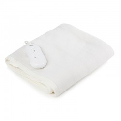 Carmen King Size Fitted Electric Under Blanket With Overheat Protection, 65W X 2, White