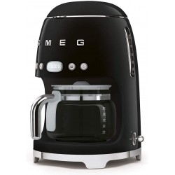 SMEG 50'S Retro Style Drip Filter Coffee Machine, 10 Cup Capacity 1.4 Liter Tank, Black
