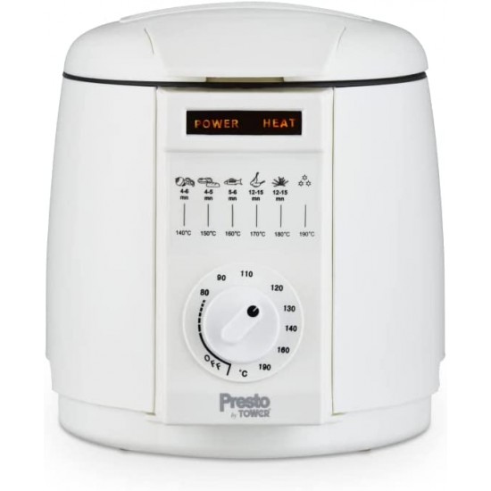 Shop quality Presto By Tower One Person Deep Fat Fryer, Adjustable Thermostat 80-190°C, Power Indicator Light, , 350 g 1 Litre, White in Kenya from vituzote.com Shop in-store or online and get countrywide delivery!