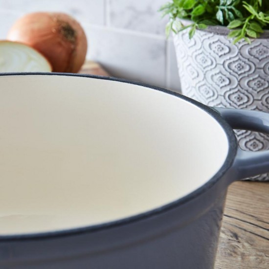 Tower Barbary & Oak Foundry Cast Iron Round Casserole Dish 24cm-Blue, T800260G Shop quality Tower Barbary & Oak Foundry Cast Iron Round Casserole Dish 24cm-Blue in Kenya from vituzote.com Shop in-store or get countrywide delivery!