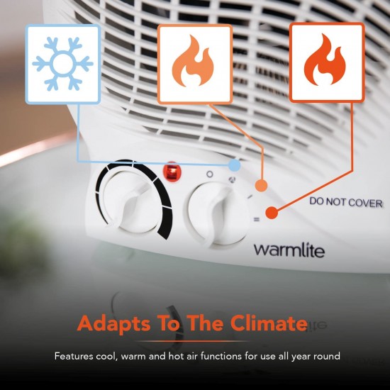 Shop quality Warmlite Thermo Fan Heater with 2 Heat Settings and Overheat Protection, 2000W, White in Kenya from vituzote.com Shop in-store or online and get countrywide delivery!