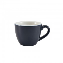 Neville GenWare Porcelain Matt Blue Bowl Shaped Cup 90ml/ 9cl/3oz