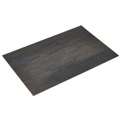 Neville Genware Vinyl Placemat Dark Wood Effect, 45x30cm