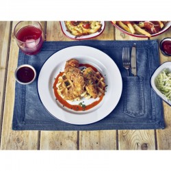 Neville Genware Washed Denim Placemat, 45x30cm
