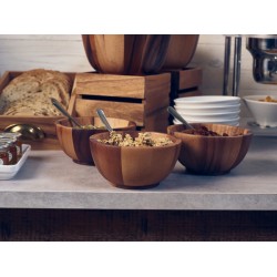 Neville Genware Acacia Wood Bowl 20cm Diameter  x 10cm Height