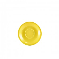 Neville Genware Porcelain Yellow Saucer 13.5cm, Well Size 5cm