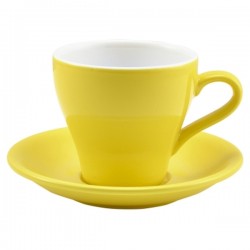 Neville Genware Porcelain Yellow Saucer 13.5cm, Well Size 5cm
