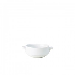Neville Genware Porcelain Lugged Soup Bowl 25cl/8.75oz-(Fits Saucer 162115)