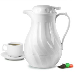 Neville Genware Insulated Beverage Server- White, 2 Litres