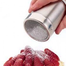 Neville GenWare Stainless Steel Shaker With Mesh Top 33cl/11.6oz, Includes a Plastic Cover