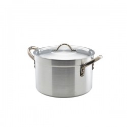 Neville Genware Heavy Duty Aluminium Stewpan With Lid, 7 Litres