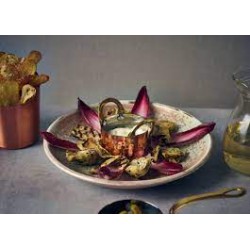Neville Genware Terra Porcelain Rose Deep Coupe Plate, 25cm