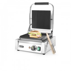 Hendi Ribbed Contact Grill - Adjustable Thermostat From 50 To 300C